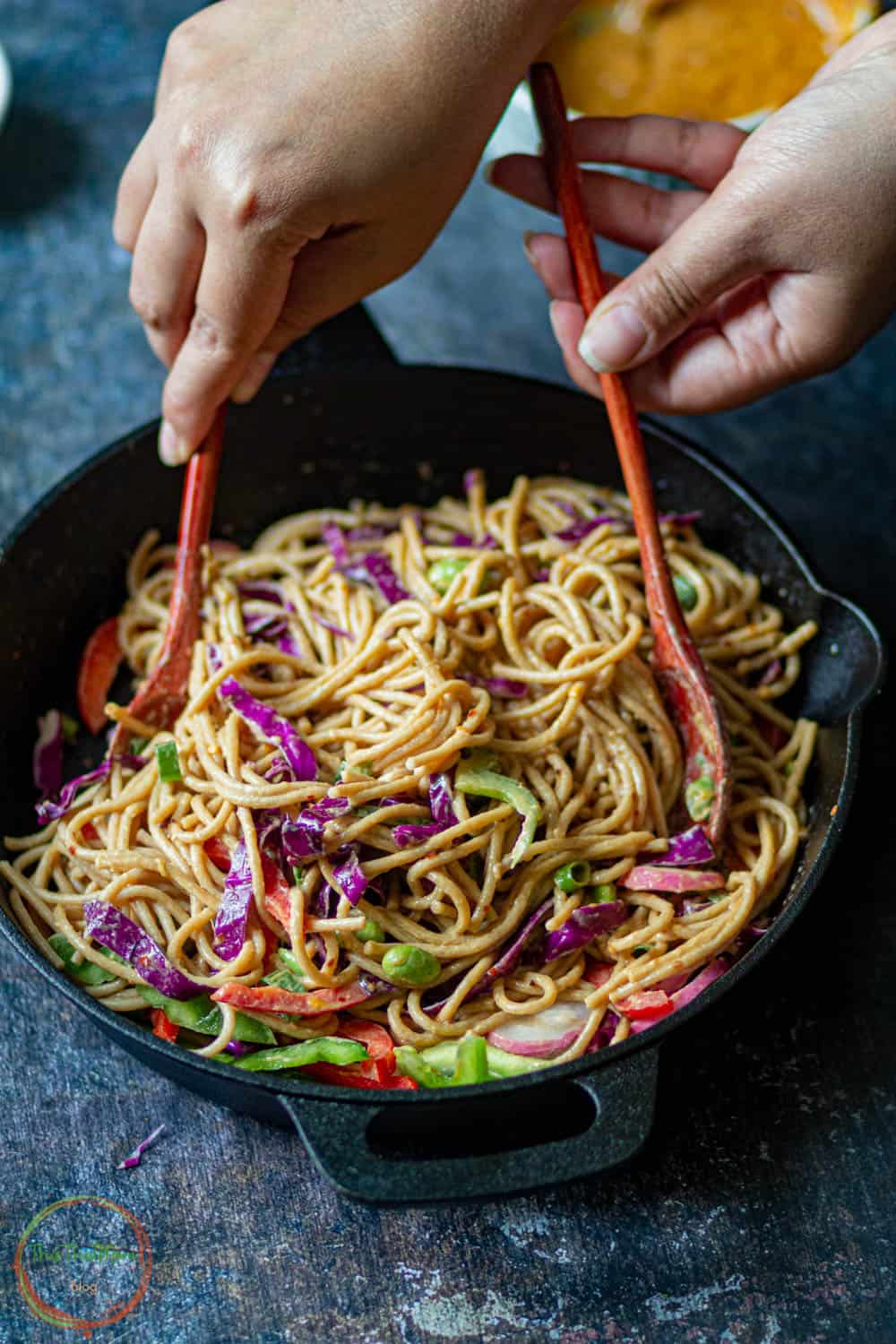 THai Noodle Salad with Peanut Sauce is ready!