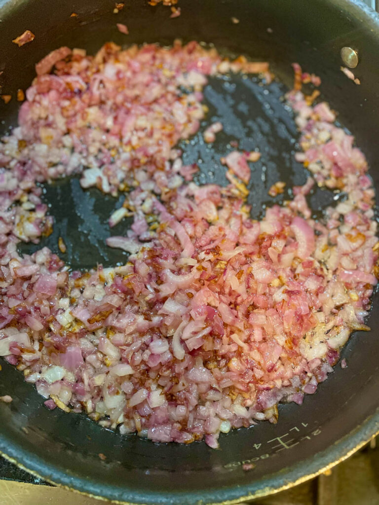 fry onions until golden brown