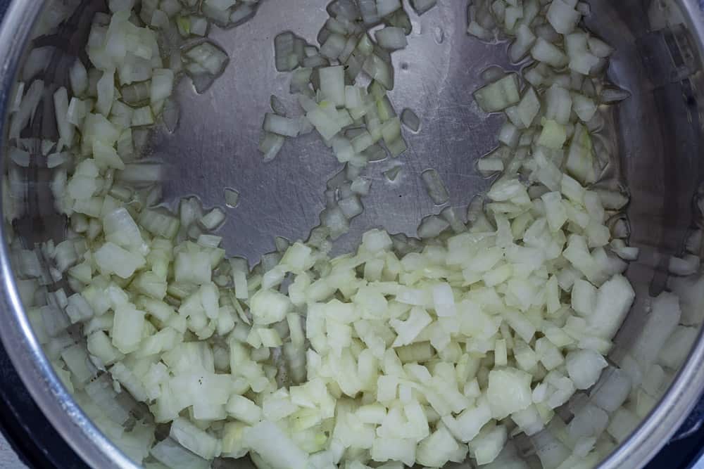 saute onions with butter in the instant pot
