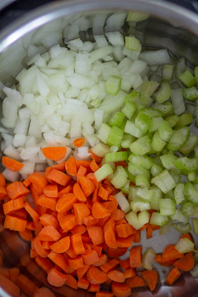 add veggies in the pot & cook until tender