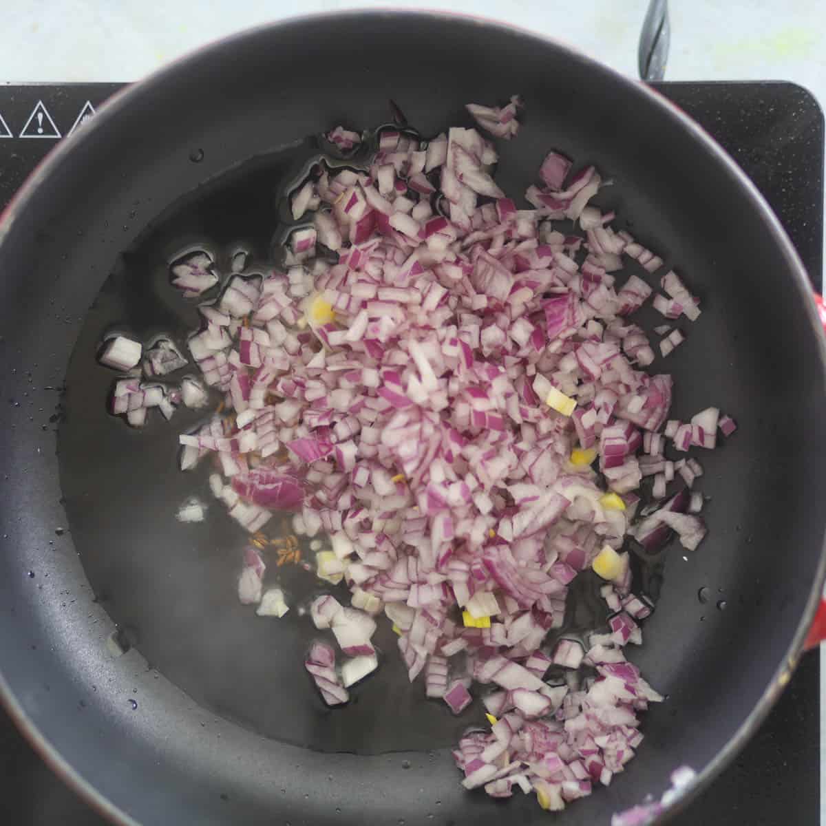 add onion in the pan.